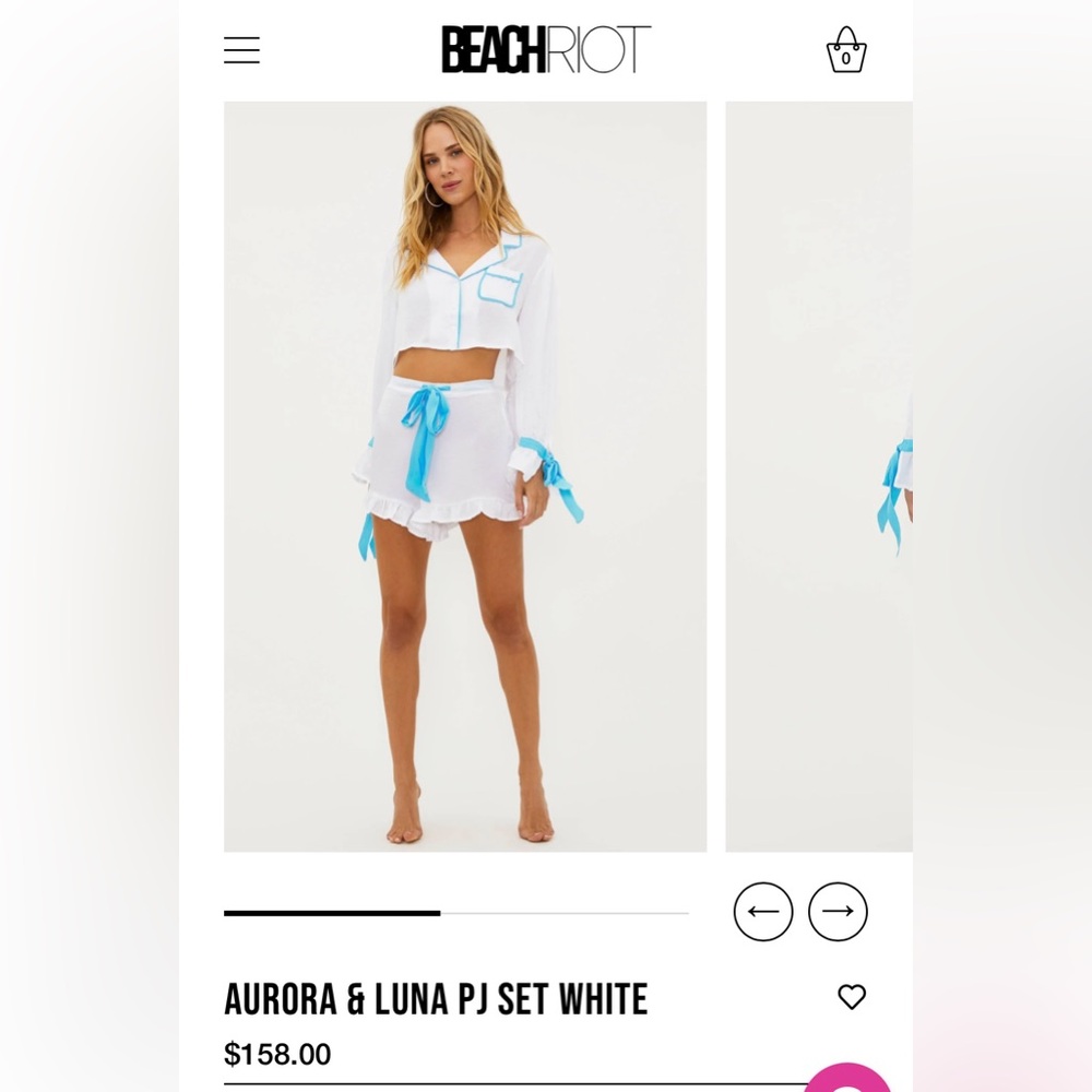 BNWOT Beach Riot Aurora & Luna PJ Set